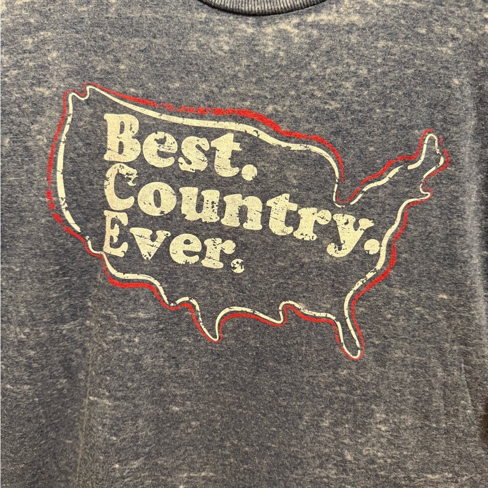 The Light Blonde 🇺🇸 Best Country Blue Graphic Slub T-Shirt Large - Picture 2 of 4